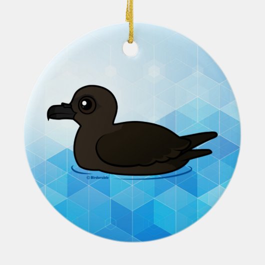 Birdorable Weihnachten Schwimmen Keramik Ornament (Hinten)