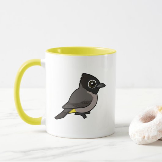 Birdorable Weißbrillenvogel Tasse (Mit Donut)