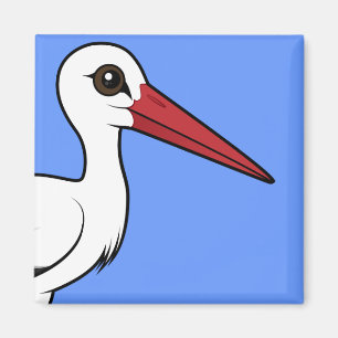 Birdorable weißer Storch Magnet