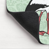 Birdorable weißer Storch Mousepad (Ecke)