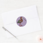 Birdorable, weißhaarige Ibis Runder Aufkleber (Umschlag)