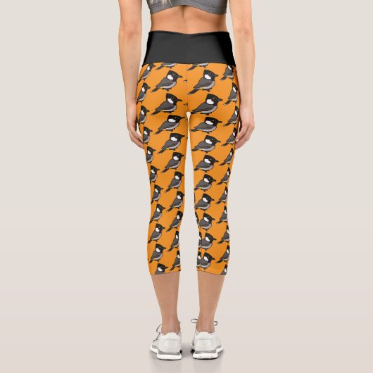 Birdorable Weißohrbülbül Capri Leggings (Rückseite)