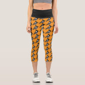Birdorable Weißohrbülbül Capri Leggings (Vorderseite)