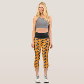 Birdorable Weißohrbülbül Capri Leggings (Vorderseite)