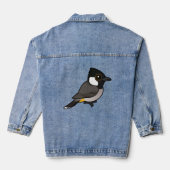 Birdorable Weißohrbülbül Jeansjacke (Rückseite)