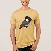 Birdorable Weißohrbülbül Tri-Blend Shirt (Vorderseite)