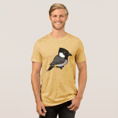 Birdorable Weißohrbülbül Tri-Blend Shirt (Vorderseite voll)