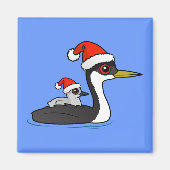 Birdorable Western Grebe Santa Magnet (Vorne)