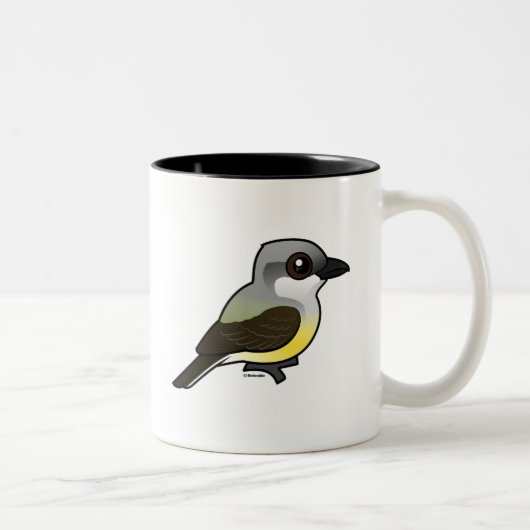 Birdorable WesternKingbird Zweifarbige Tasse (Rechts)