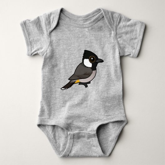 Birdorable White-eared Bulbul Baby Strampler (Vorderseite)