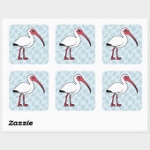 Birdorable White Ibis Quadratischer Aufkleber (Blatt)