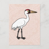 Birdorable Whooping Crane Postkarte (Vorderseite)