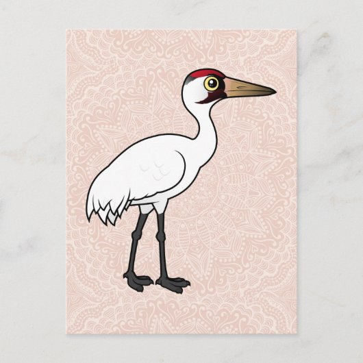 Birdorable Whooping Crane Postkarte (Vorderseite)