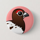 Birdorable Willow Ptarmigan, Sommer männlich Button (Vorderseite)