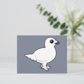 Birdorable Willow Ptarmigan, Winter Postkarte (Stehend Vorderseite)