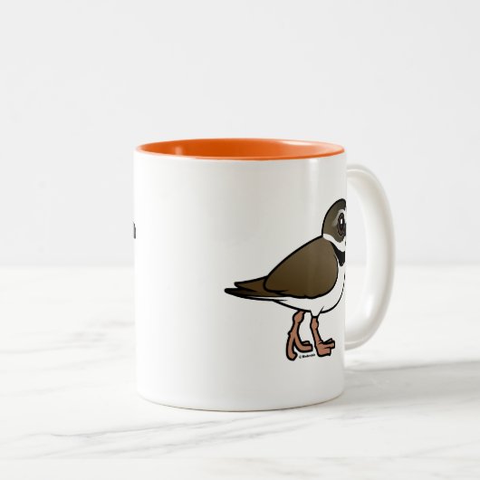 Birdorable Wilsons Regenpfeifer Zweifarbige Tasse (VorderseiteRechts)