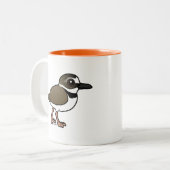 Birdorable Wilsons Regenpfeifer Zweifarbige Tasse (Vorderseite Links)