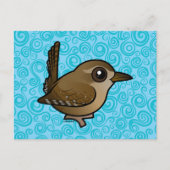 Birdorable Winter Wren Postkarte (Vorderseite)