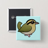 Birdorable Wurm-Essen Trällerer Button (Vorne & Hinten)