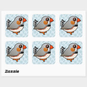 Birdorable Zebra Finch Quadratischer Aufkleber (Blatt)