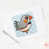 Birdorable Zebra Finch Quadratischer Aufkleber (Umschlag)