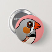 Birdorable Zebra-Fink Button (Vorne & Hinten)