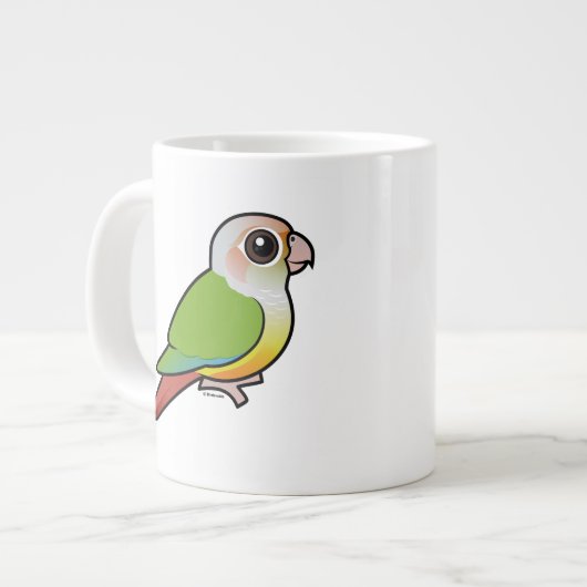 Birdorable Zimt Grünes-cheeked Conure Jumbo-Tasse (Vorderseite Links)