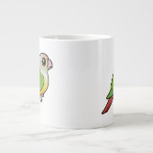 Birdorable Zimt Grünes-cheeked Conure Jumbo-Tasse (Vorderseite)