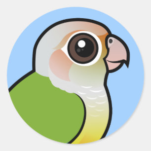 Birdorable Zimt Grünes-cheeked Conure Runder Aufkleber