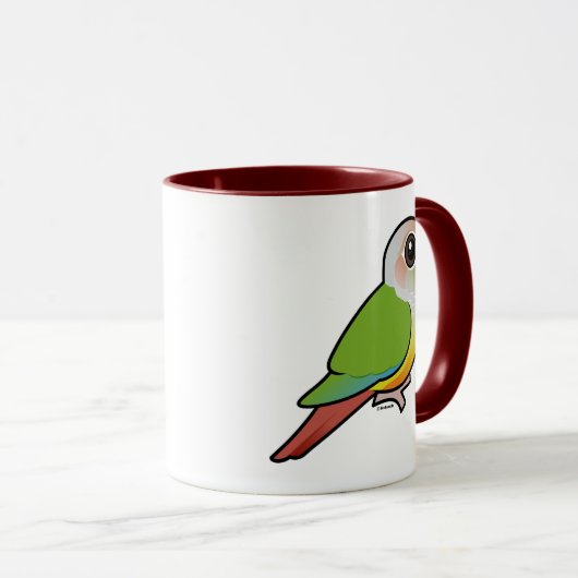 Birdorable Zimt Grünes-cheeked Conure Tasse (VorderseiteRechts)