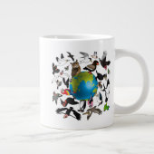 Birdorables auf der ganzen Welt Jumbo-Tasse (Rechts)