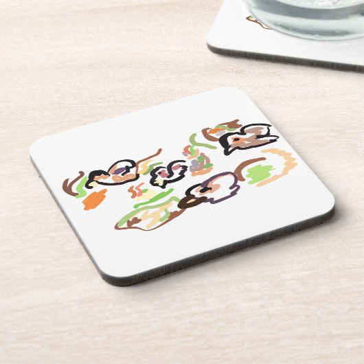 Birds and autumn getränkeuntersetzer (Linke Seite)