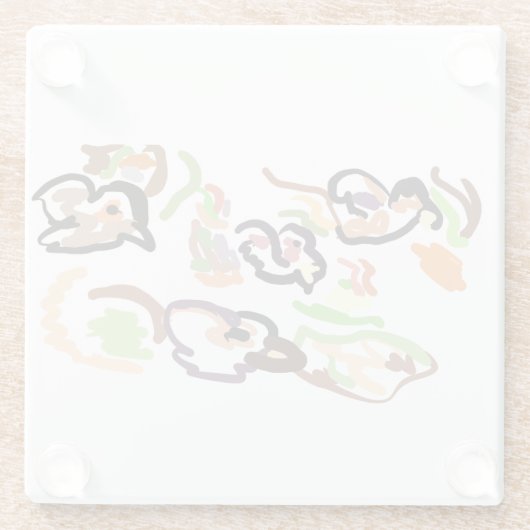 Birds and autumn glasuntersetzer (Rückseite)