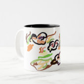 Birds and autumn zweifarbige tasse (Vorderseite Links)