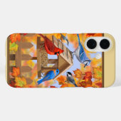 Birds and Birdfeeder Autumn Gold Case-Mate iPhone Hülle (Rückseite (Horizontal))