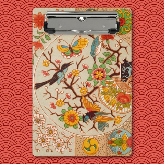Birds and Butterflies Mini Clipboard Klemmbrett