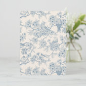 Birds and cherry blossom in blue and off white (Stehend Vorderseite)