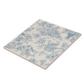 Birds and cherry blossom in blue and off white fliese (Seite)