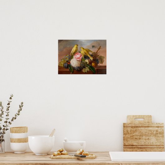 Birds and Flowers Poster (Küche)