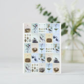 Birds and Nests Postkarte (Stehend Vorderseite)