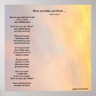 ‚BIRDS AND SHIPS AND CLOUDS FAMILIY POEM POSTER‘ P POSTER