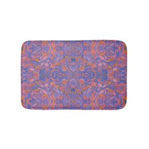 Birds Arabesque Oriental Bohemisch Boho Blue Orang Badematte