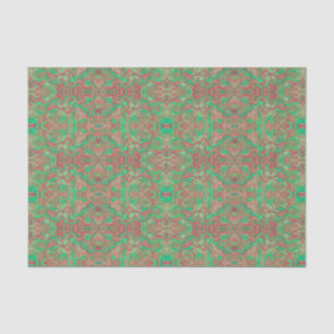 Birds Arabesque Oriental Bohemisch Boho Red Green Seidenpapier