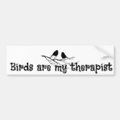 Birds are my Therapist Fun Quote Birder Autoaufkleber (Vorne)