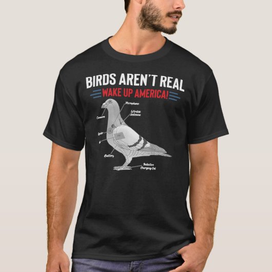 Birds Aren’t Real Wake Up America Classic T-Shirt (Vorderseite)