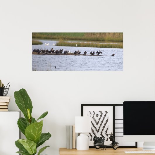 Birds at the Refuge Poster (Heimbüro)
