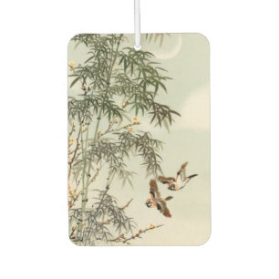 Birds Bamboo Asiatisch Japanisch Vintag Autolufterfrischer