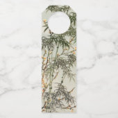 Birds Bamboo Asiatisch Japanisch Vintag Flaschenanhänger (Rückseite)