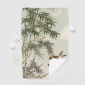 Birds Bamboo Asiatisch Japanisch Vintag Golfhandtuch (Insitu)
