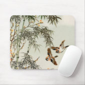 Birds Bamboo Asiatisch Japanisch Vintag Mousepad (Mit Mouse)